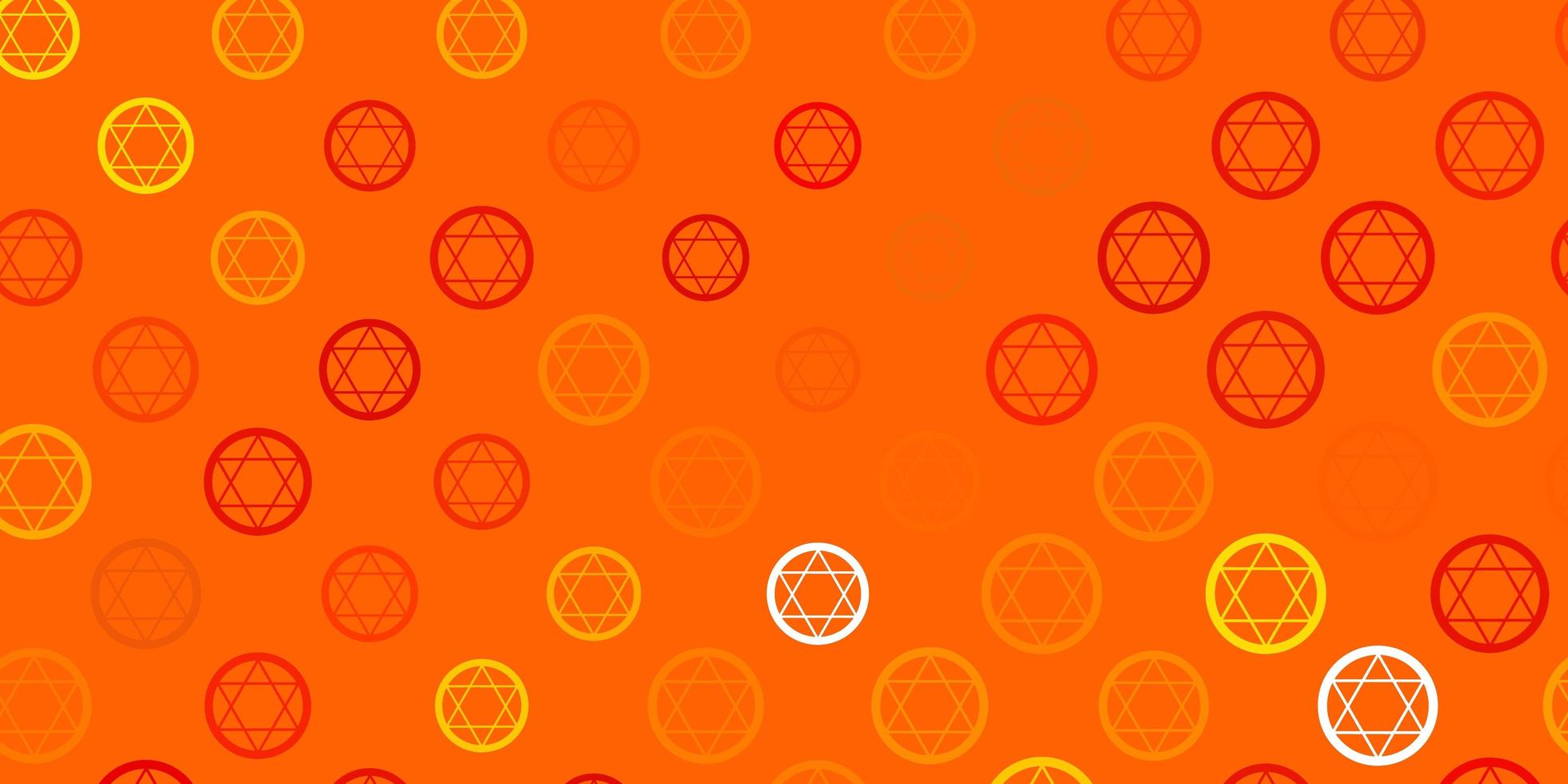 modèle vectoriel orange clair avec des éléments magiques.
