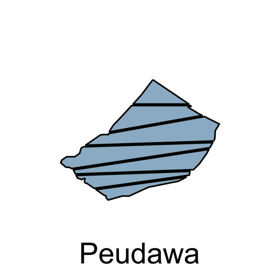carte de peudawa ville illustration conception modèle, adapté pour votre entreprise vecteur