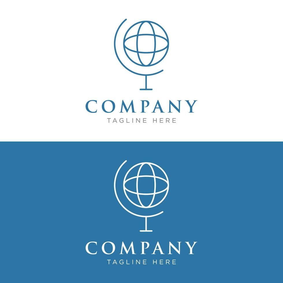 Créatif globe international logo conception avec une moderne et unique concept. logo pour entreprise, la toile, entreprise et technologie. vecteur