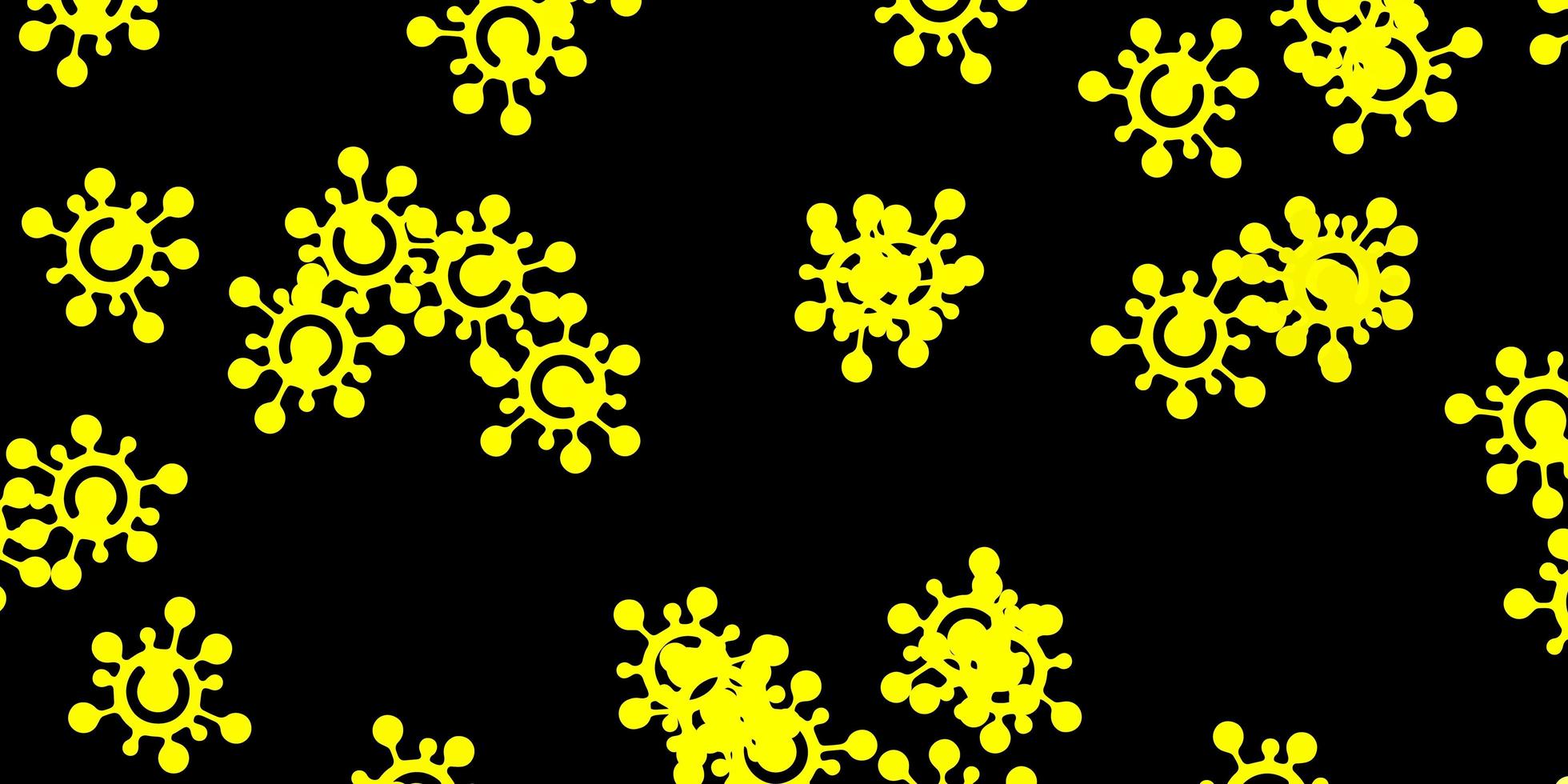 modèle vectoriel jaune foncé avec des signes de grippe.
