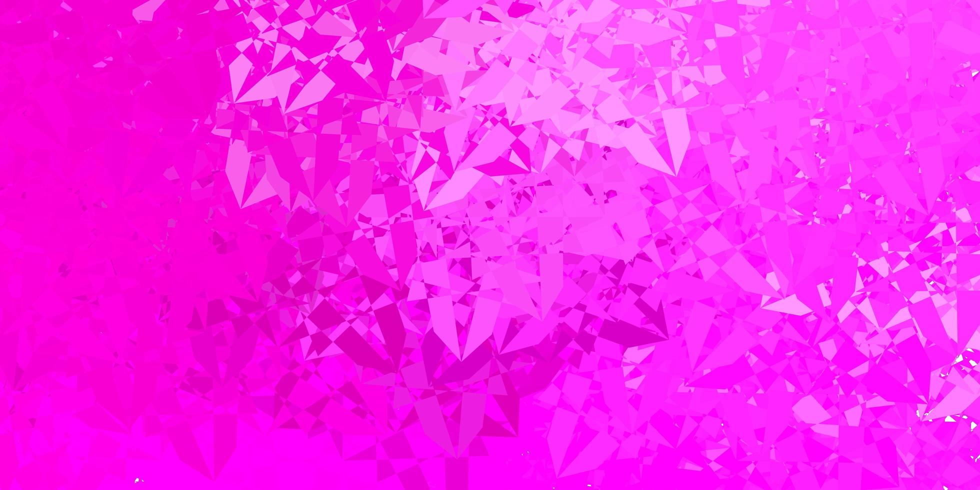 texture de vecteur rose clair avec des triangles aléatoires.