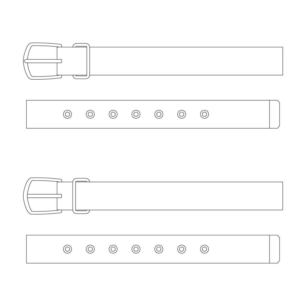 modèle ceinture vecteur illustration plat conception contour Vêtements collection