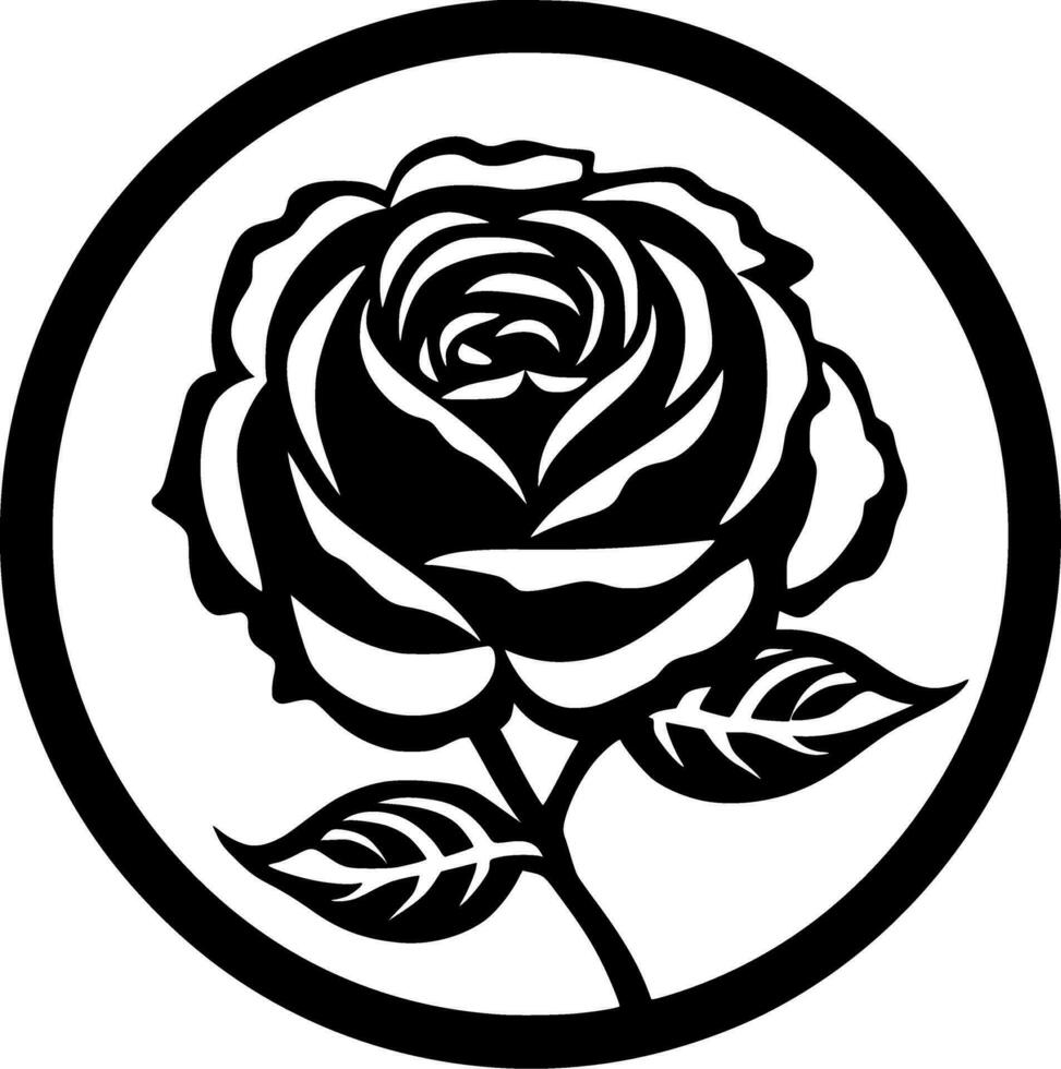 rose, noir et blanc vecteur illustration