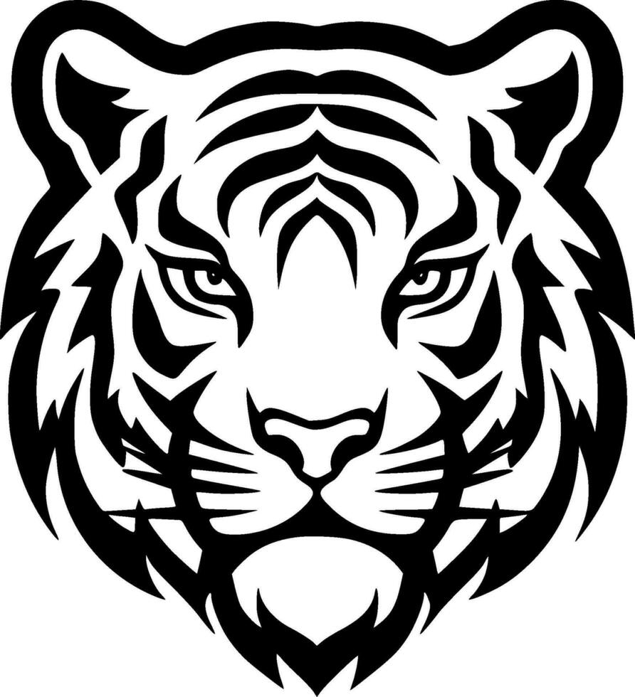 tigre - minimaliste et plat logo - vecteur illustration