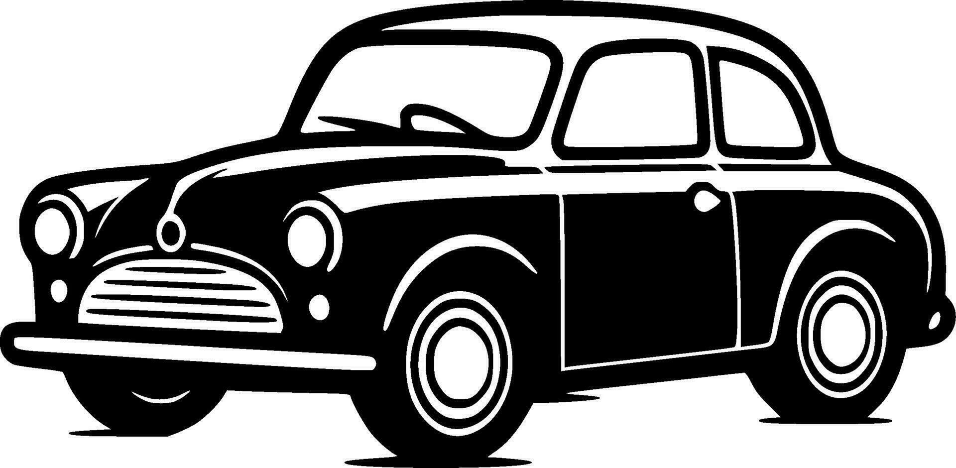 voiture, noir et blanc vecteur illustration