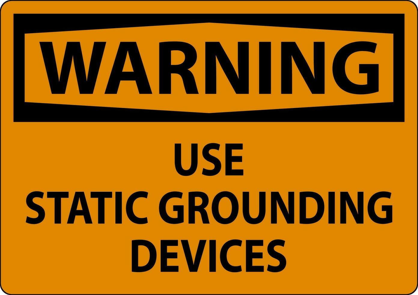 avertissement signe utilisation statique mise à la terre dispositifs vecteur