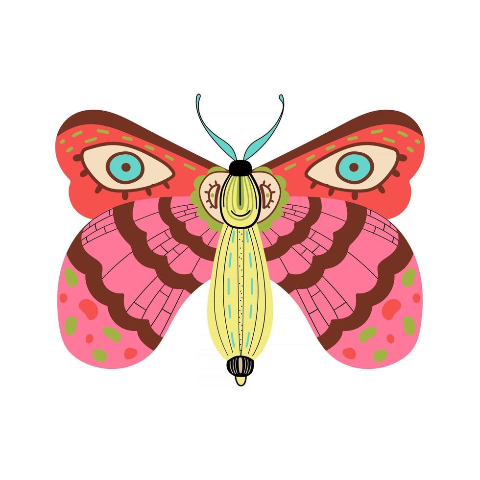 motif abstrait de papillon sur le vecteur d'insecte d'aile