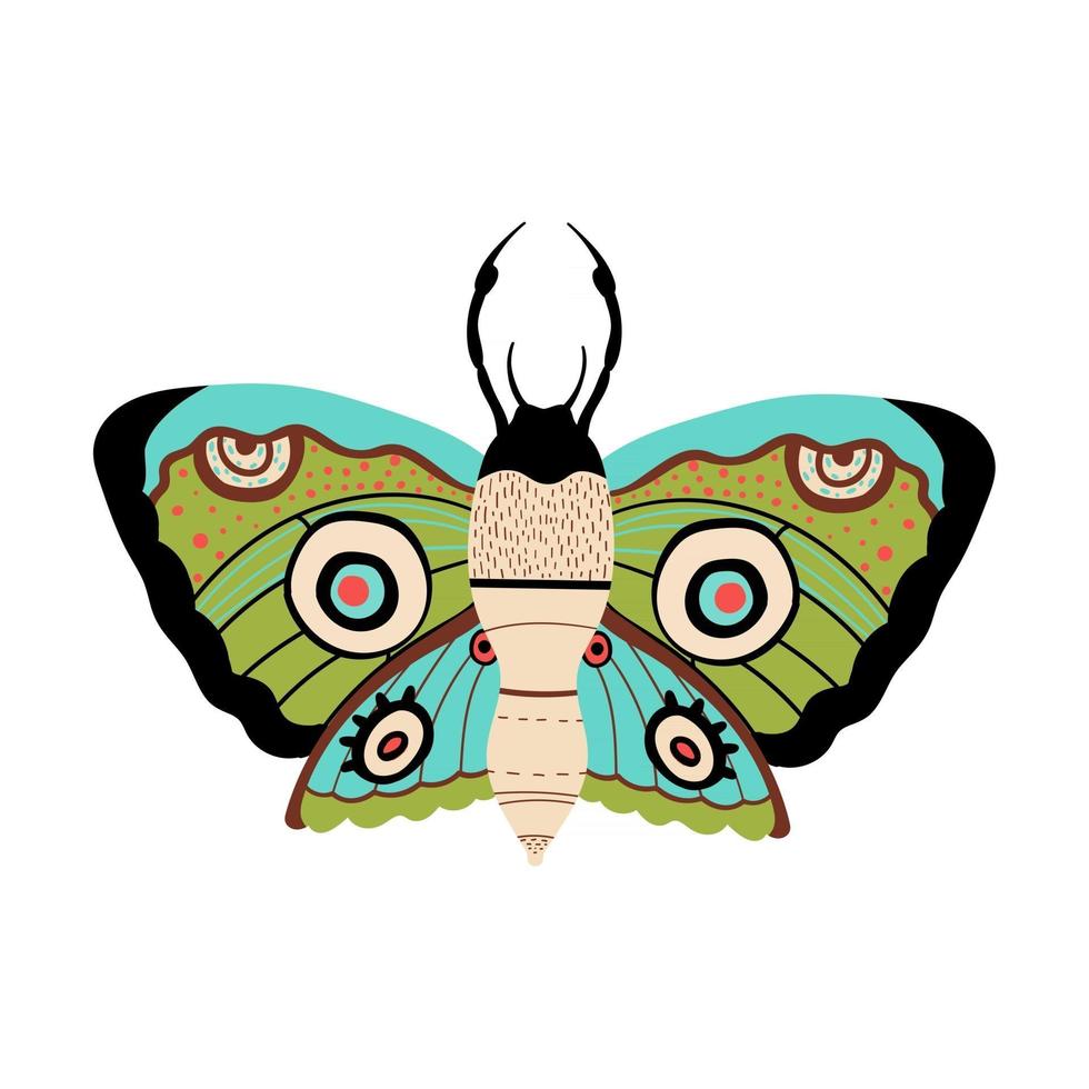 motif abstrait de papillon sur le vecteur d'insecte d'aile