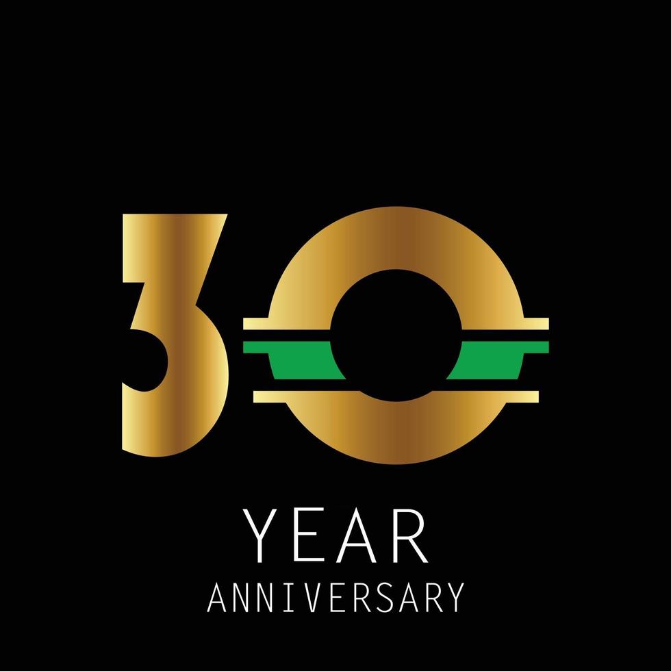 Vecteur de logo anniversaire 30 ans