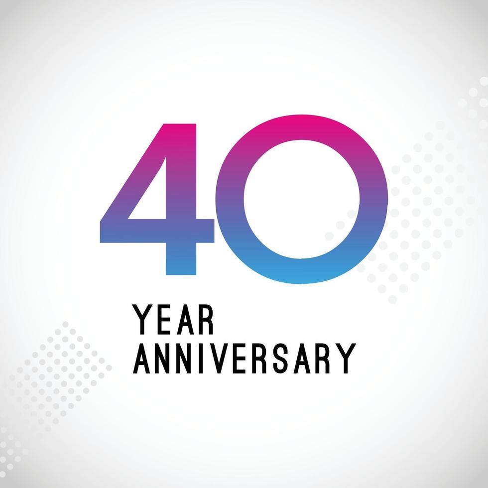 vecteur de logo anniversaire 40 ans