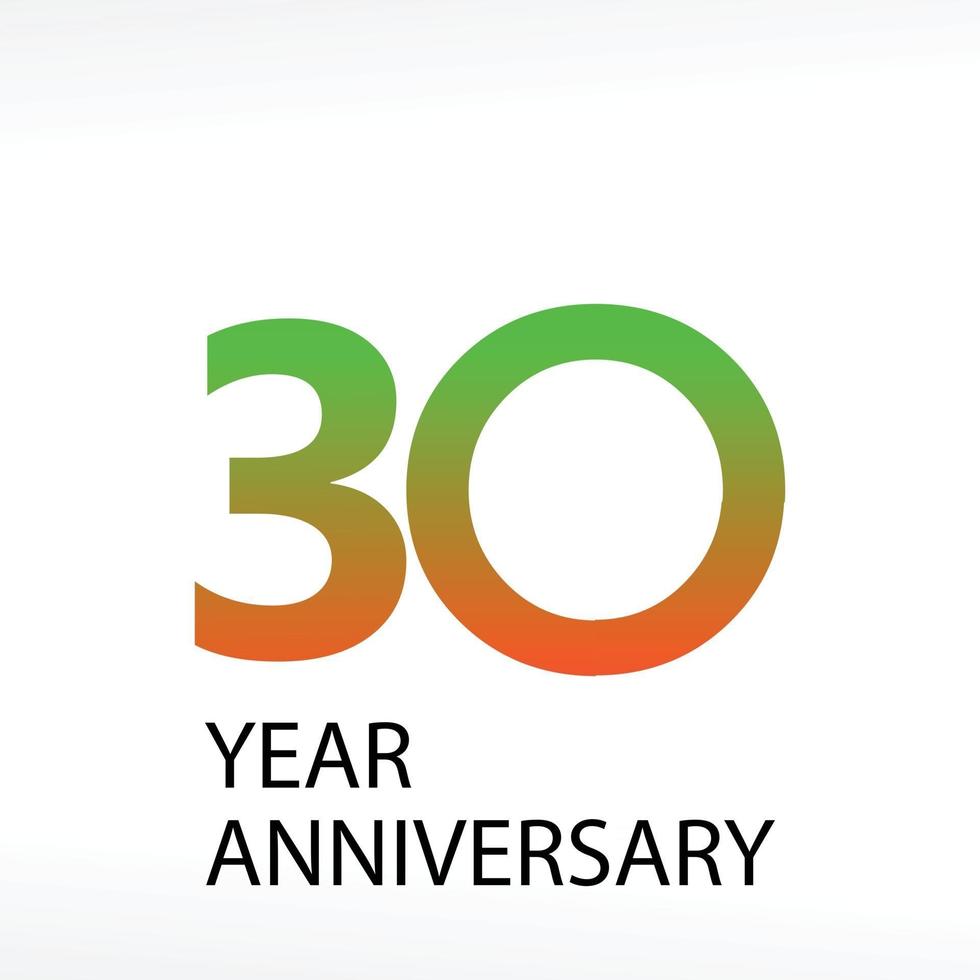 Vecteur de logo anniversaire 30 ans