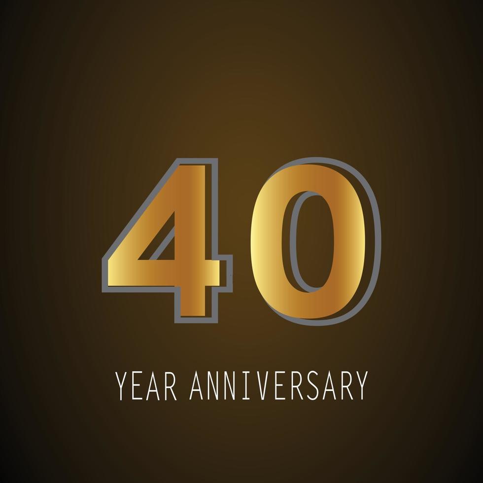 vecteur de logo anniversaire 40 ans