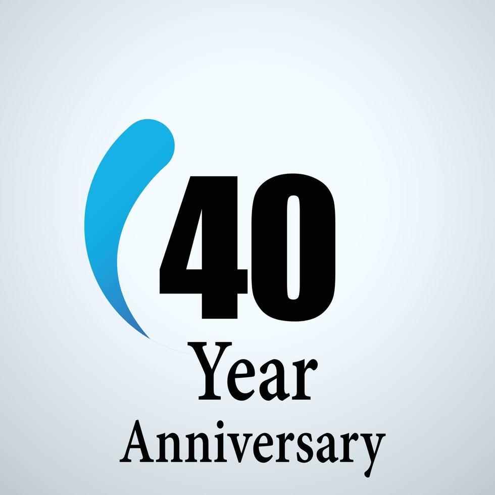 vecteur de logo anniversaire 40 ans