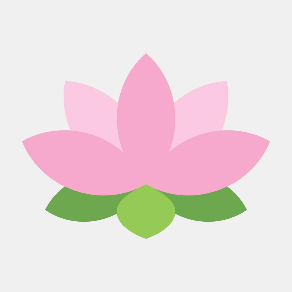 icône lotus. diwali fête éléments. Icônes dans plat style. bien pour impressions, affiches, logo, décoration, infographies, etc. vecteur