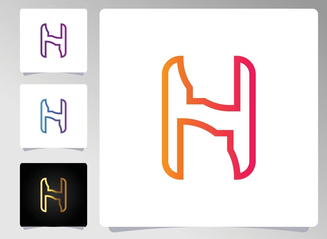 conception abstraite de logo de lettre h vecteur