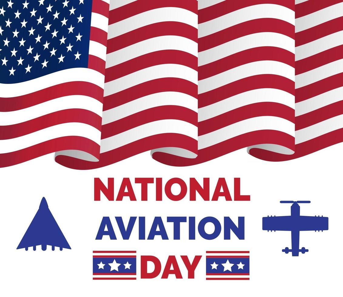 journée nationale de l'aviation aux états-unis, célébrée en août. vecteur