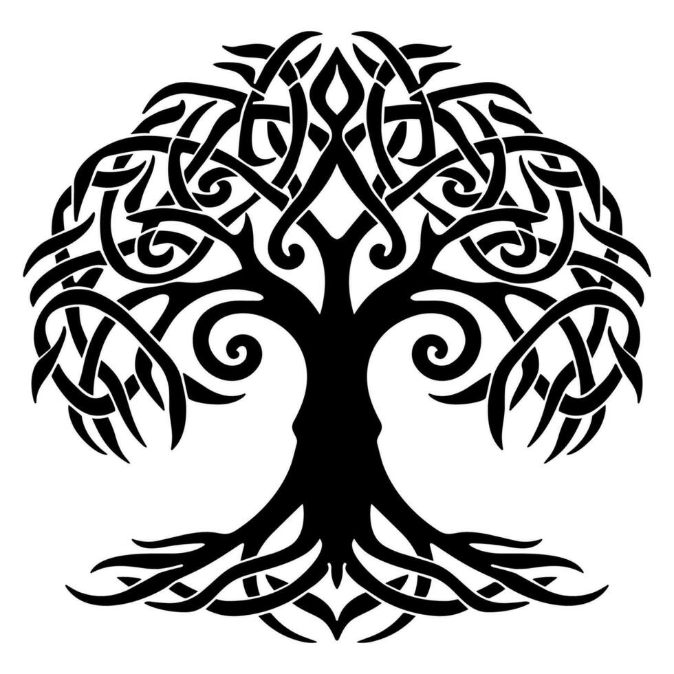 arbre dans celtique nœud style vecteur