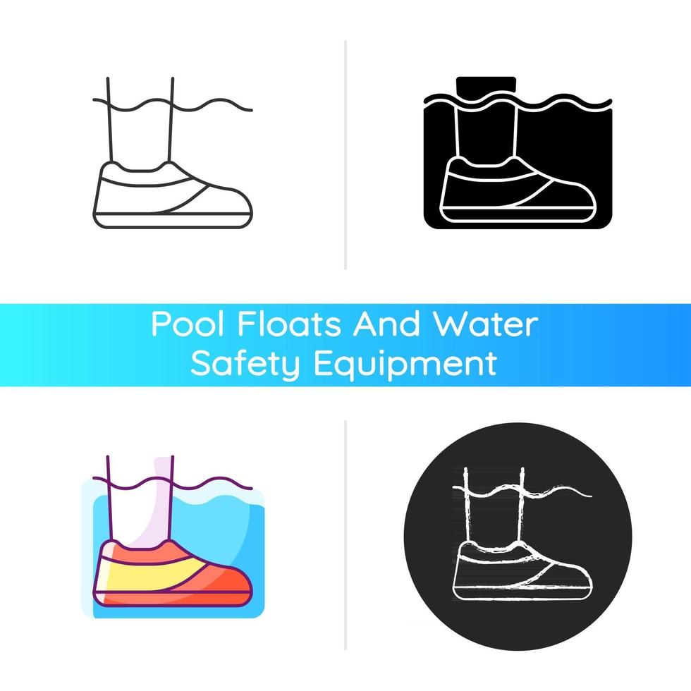 icône de chaussures d'eau vecteur