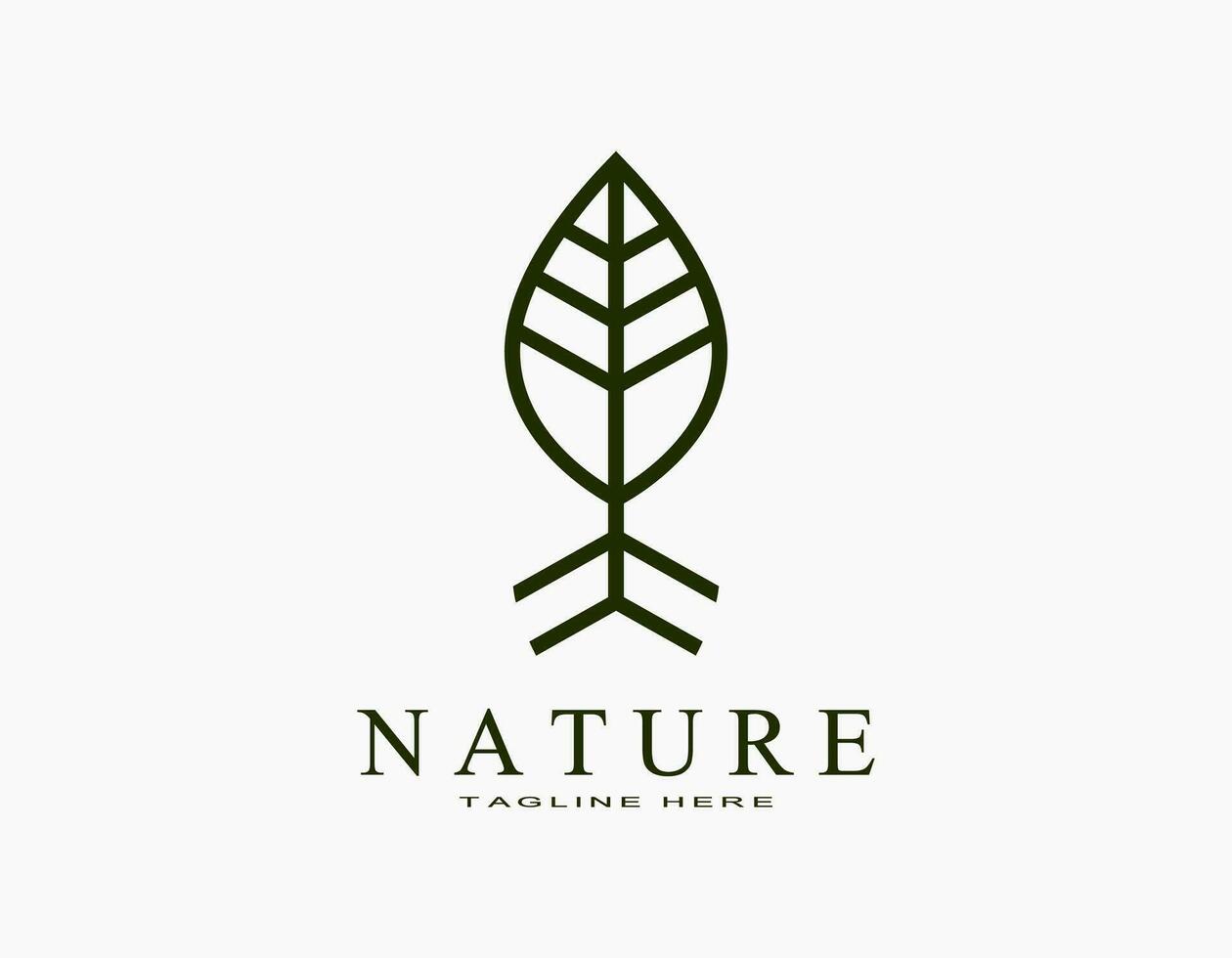 Facile élégant écologie Naturel logo. Célibataire feuille icône avec noir. adapté vecteur illustration pour botanique, jardin, agriculture.
