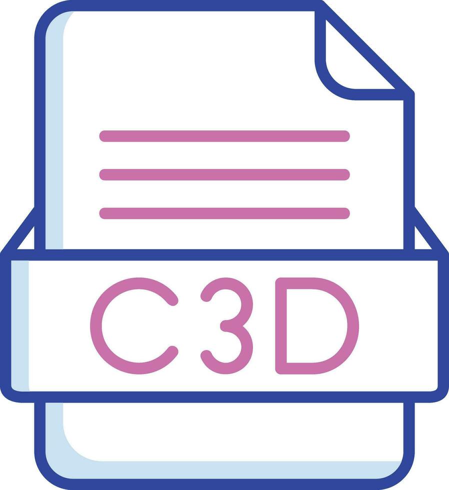 c3d fichier format vecteur icône