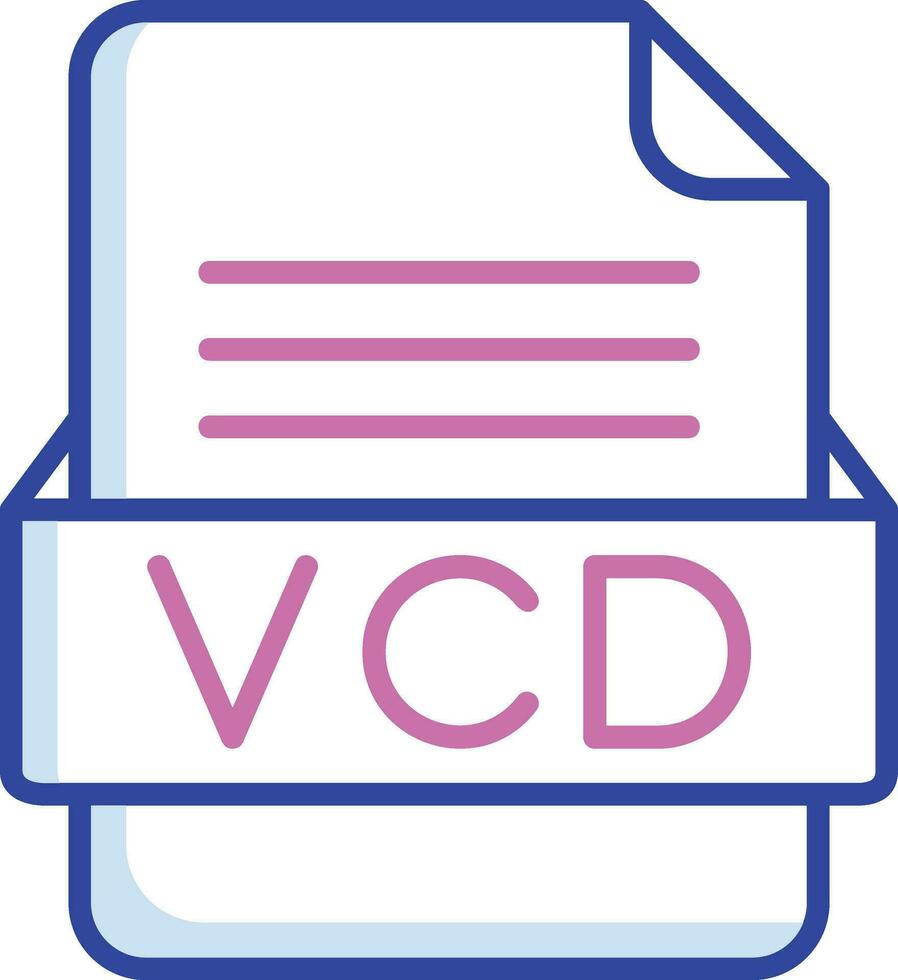 VCD fichier format vecteur icône