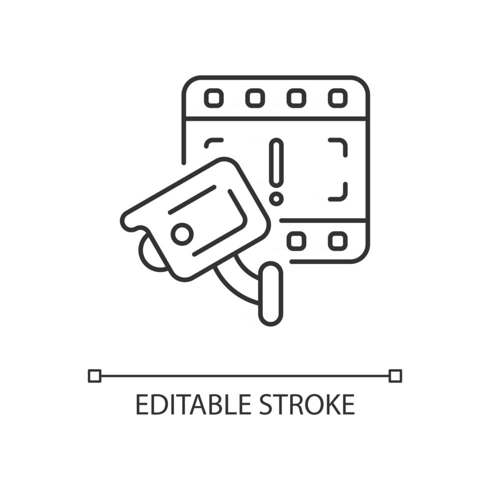 caméra de vidéosurveillance aubaine à l'icône linéaire d'enquête vecteur