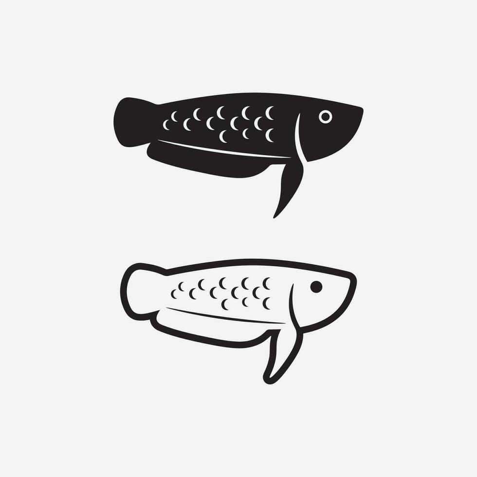 modèle de logo de conception d'icône abstraite de poisson, symbole vectoriel créatif du club de pêche ou de la boutique en ligne.