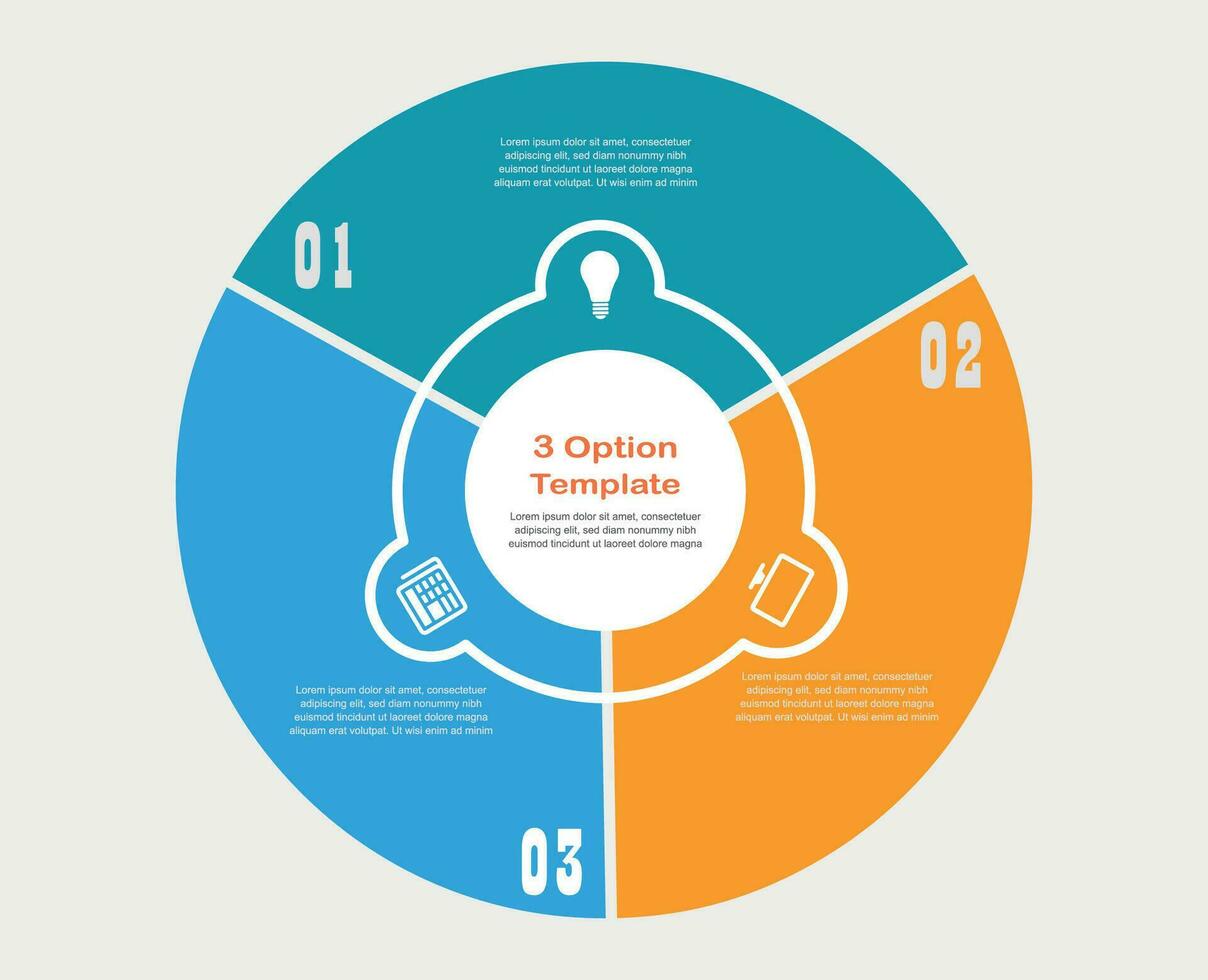 vecteur social travail en équipe infographie. modèle pour cercle diagramme, graphique, présentation et graphique. affaires concept avec 3 choix, les pièces, pas ou processus.