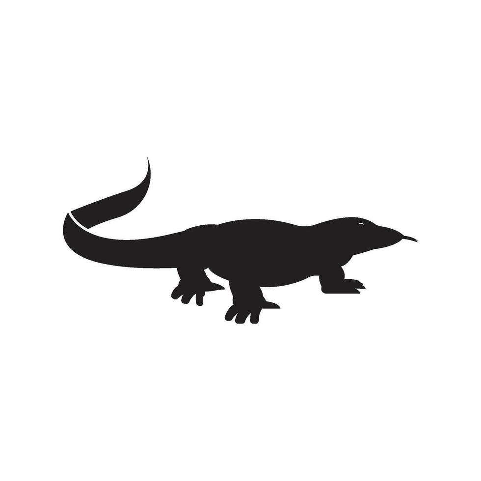 Komodo logo icône conception vecteur illustration