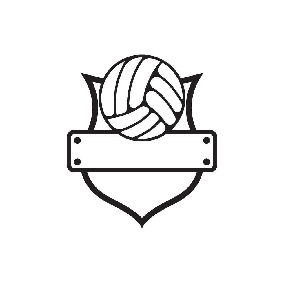 volley-ball logo icône conception vecteur illustration