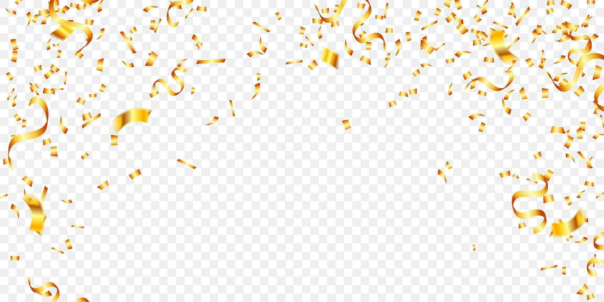 d'or confettis abstrait Contexte isolé pour fête, surprise faire la fête, anniversaire et content vacances vecteur