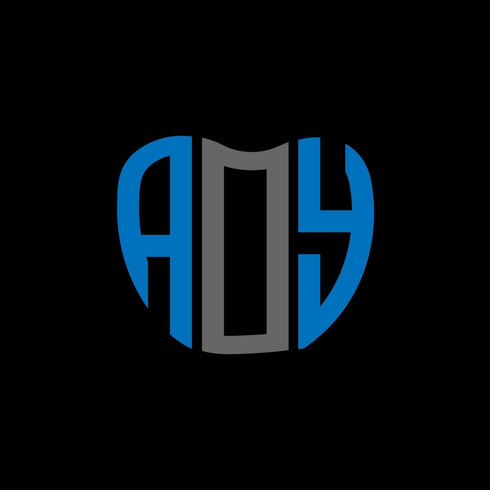 aoy lettre logo Créatif conception. aoy unique conception. vecteur
