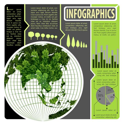 Une infographie du monde vecteur