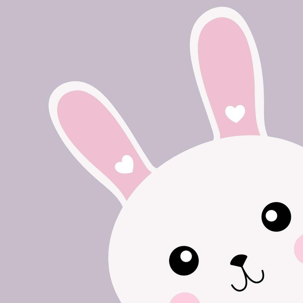 vecteur illustration de une mignonne lapin visage