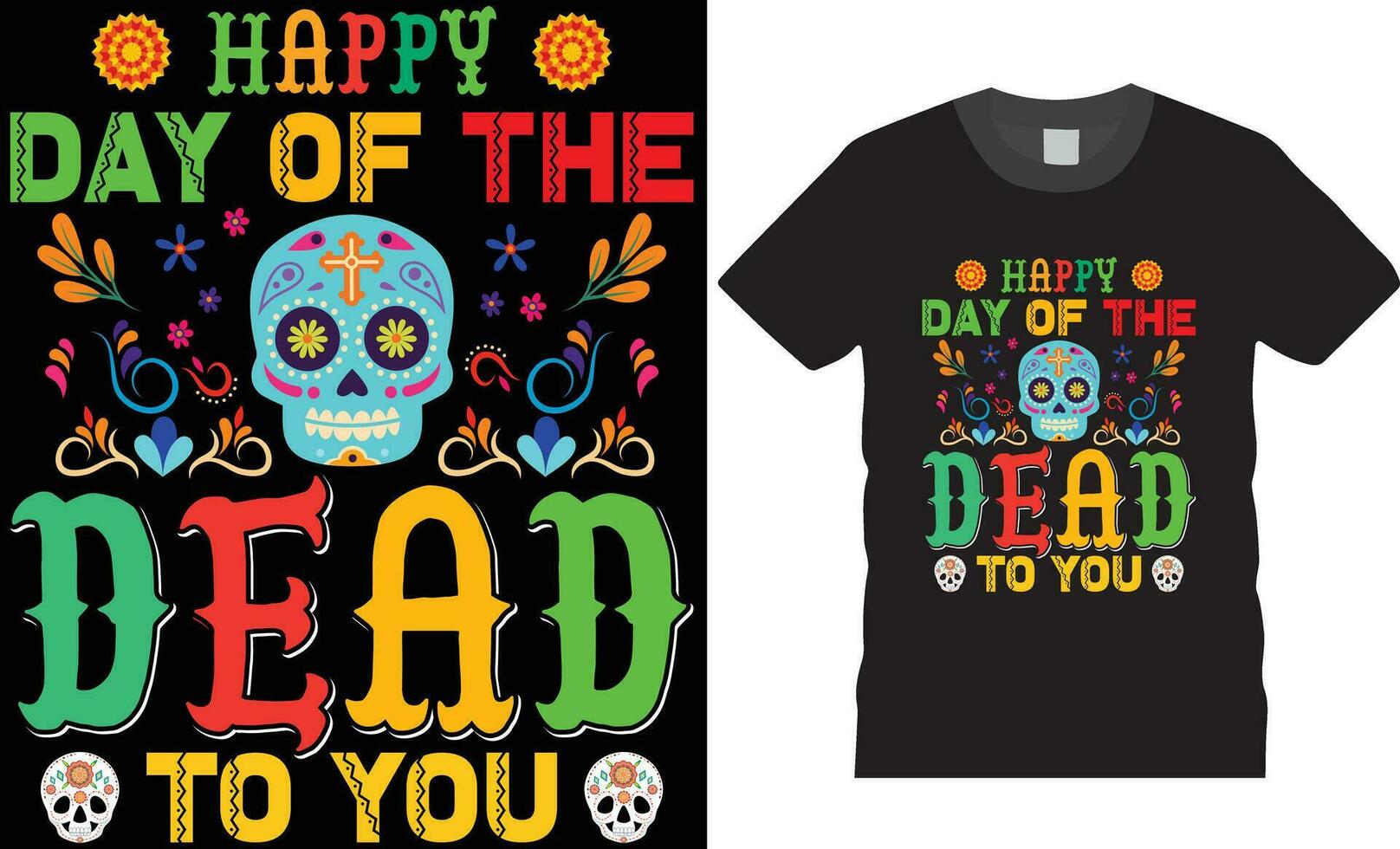 journée de le mort typographie graphique imprimé T-shirt conception. vecteur