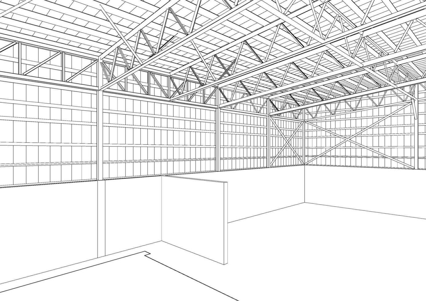 3d illustration de bâtiment structure vecteur