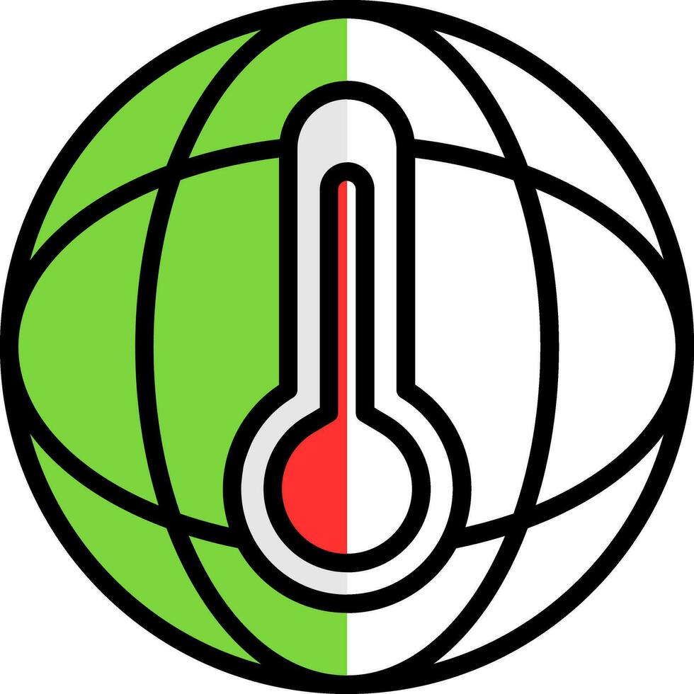 conception d'icône de vecteur de réchauffement climatique