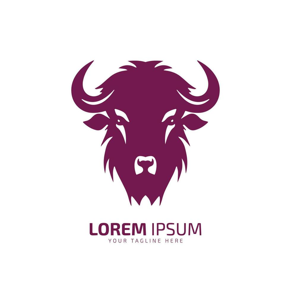 minimal et abstrait logo de bœuf icône taureau vecteur silhouette isolé