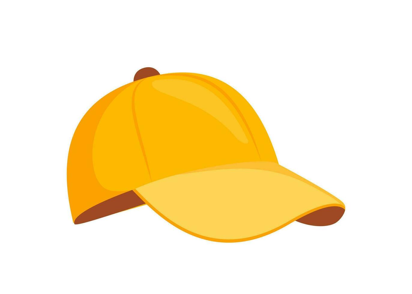 Jaune basketball casquette. uniforme équipement. sport couvre-chef. vecteur illustration.