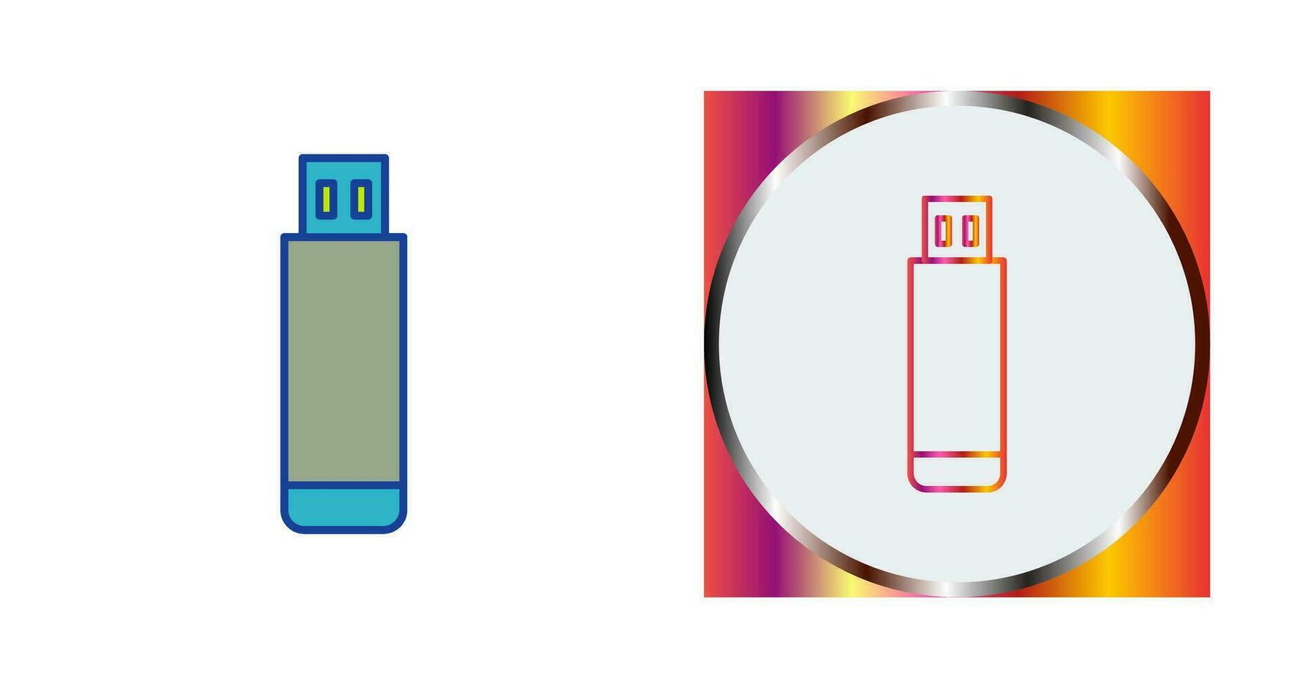 icône de vecteur de lecteur usb