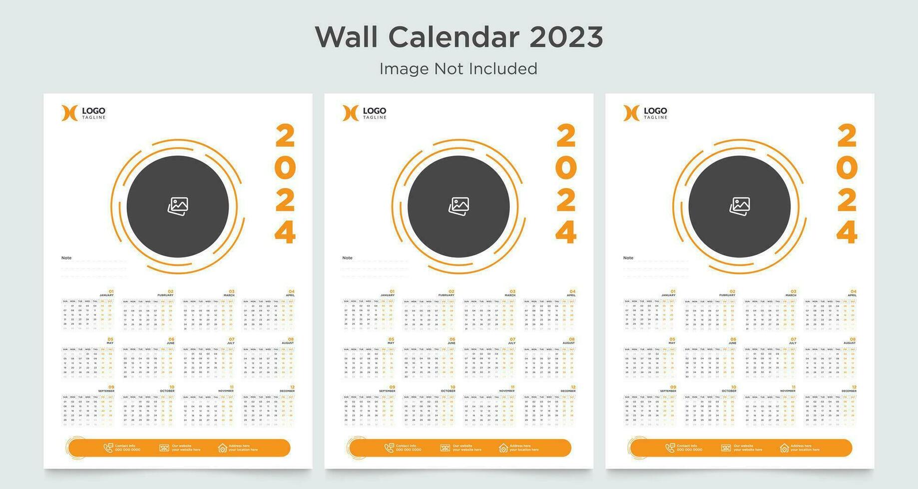 mur calendrier 2024 modèle conception, année planificateur 2024 vecteur