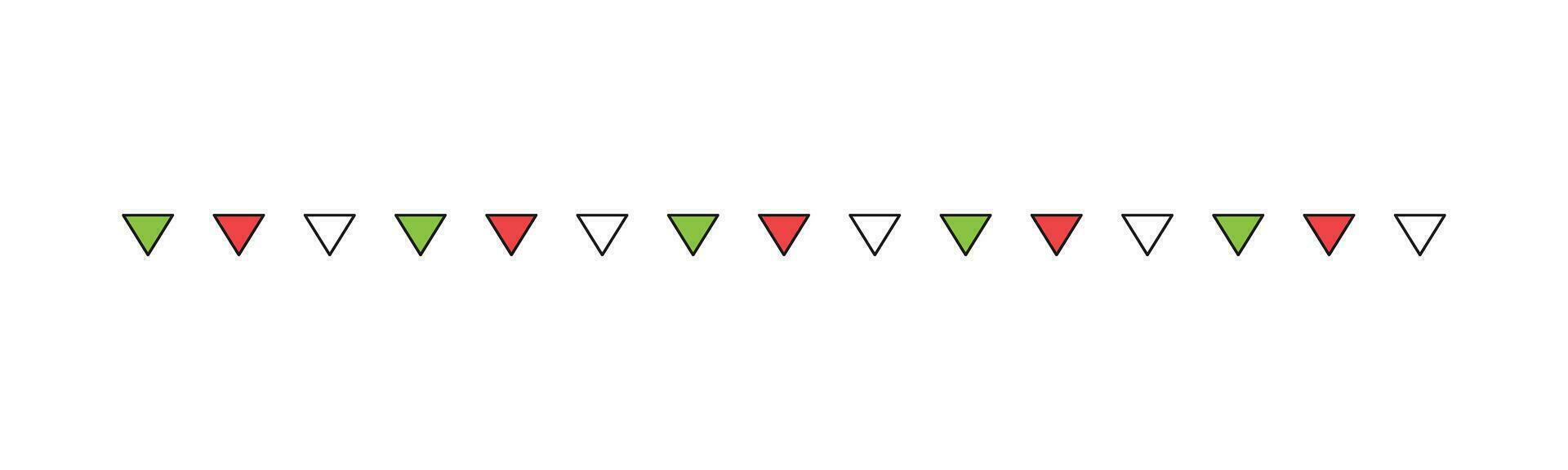 drapeau séparateur frontière illustration ligne Triangle modèle pour Noël thème concept pour vacances temps hiver saison vecteur