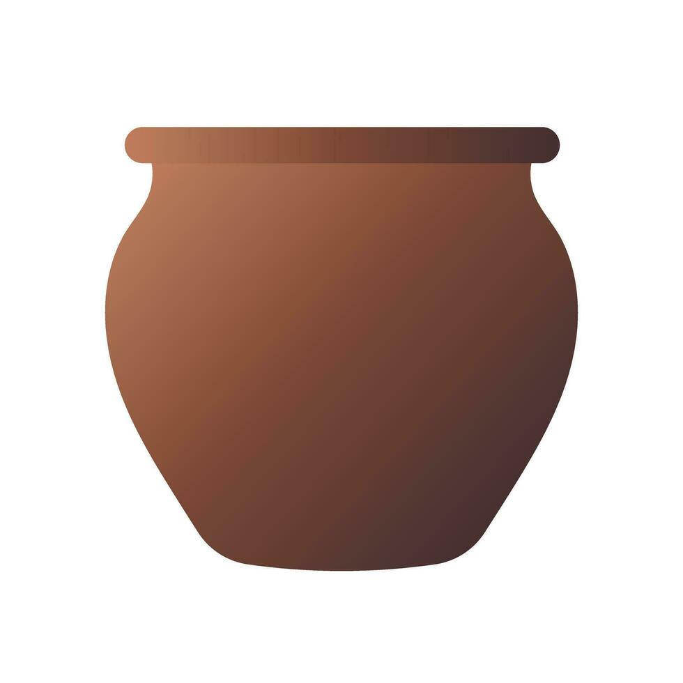 Facile fleur pot dans plat style. tout objets sont repeint. vecteur