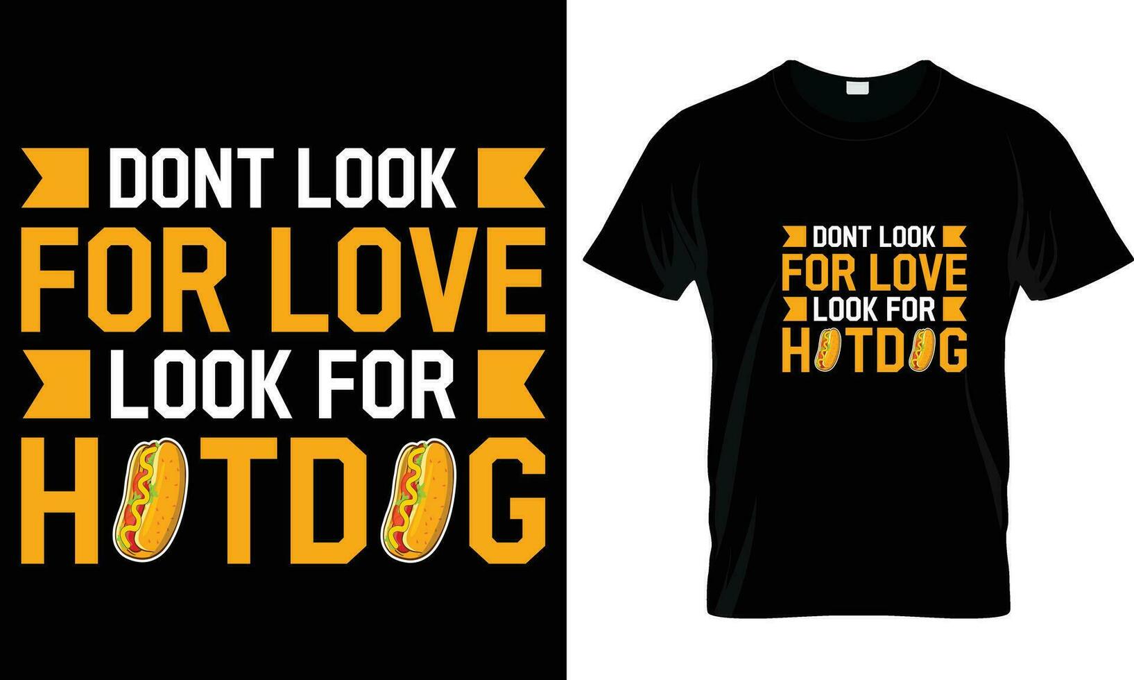 Hot-dog T-shirt conception vecteur graphique.