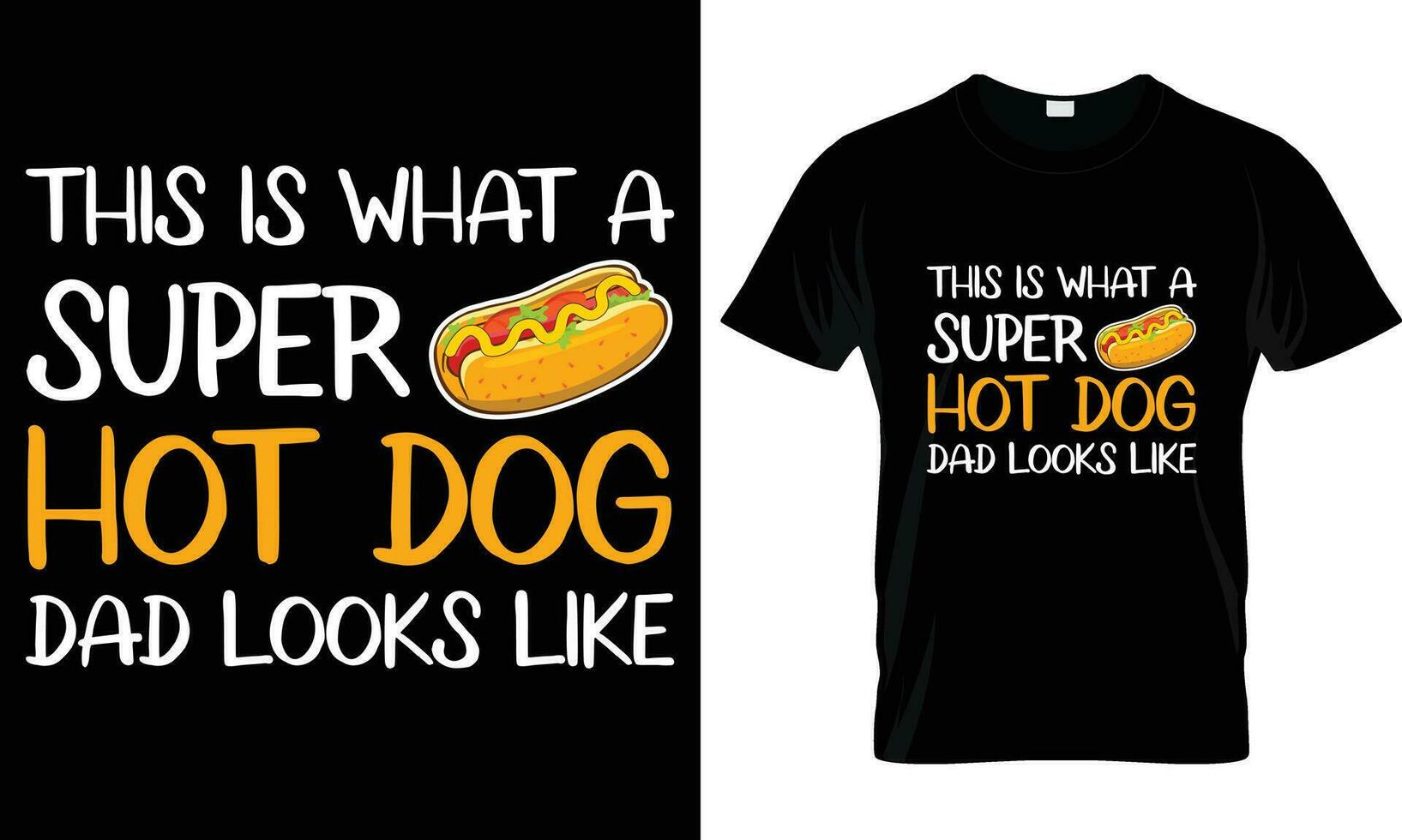 Hot-dog T-shirt conception vecteur graphique.