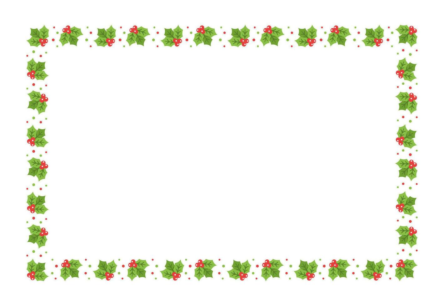 rectangle du gui cadre, Noël et Nouveau année carte modèle, hiver vacances saison plante conception frontière. vecteur illustration pour salutations, invitation, social médias poste.