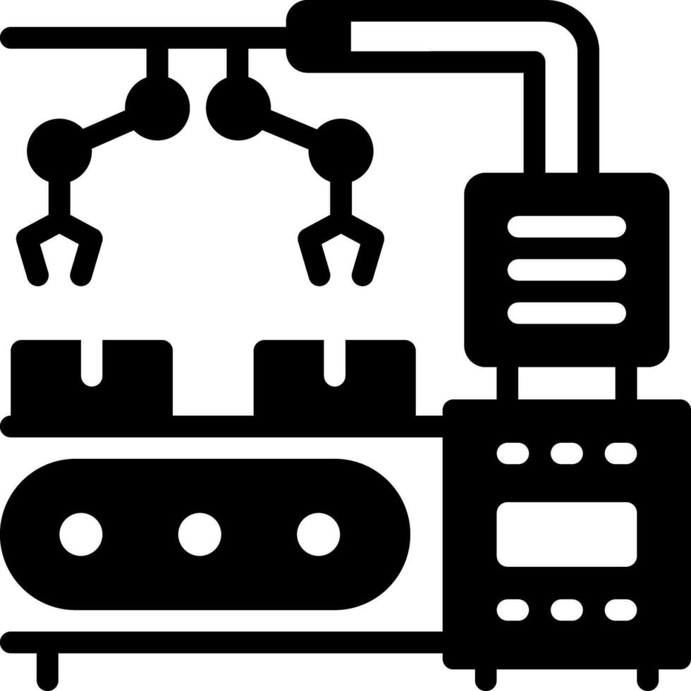 solide icône pour machinerie vecteur