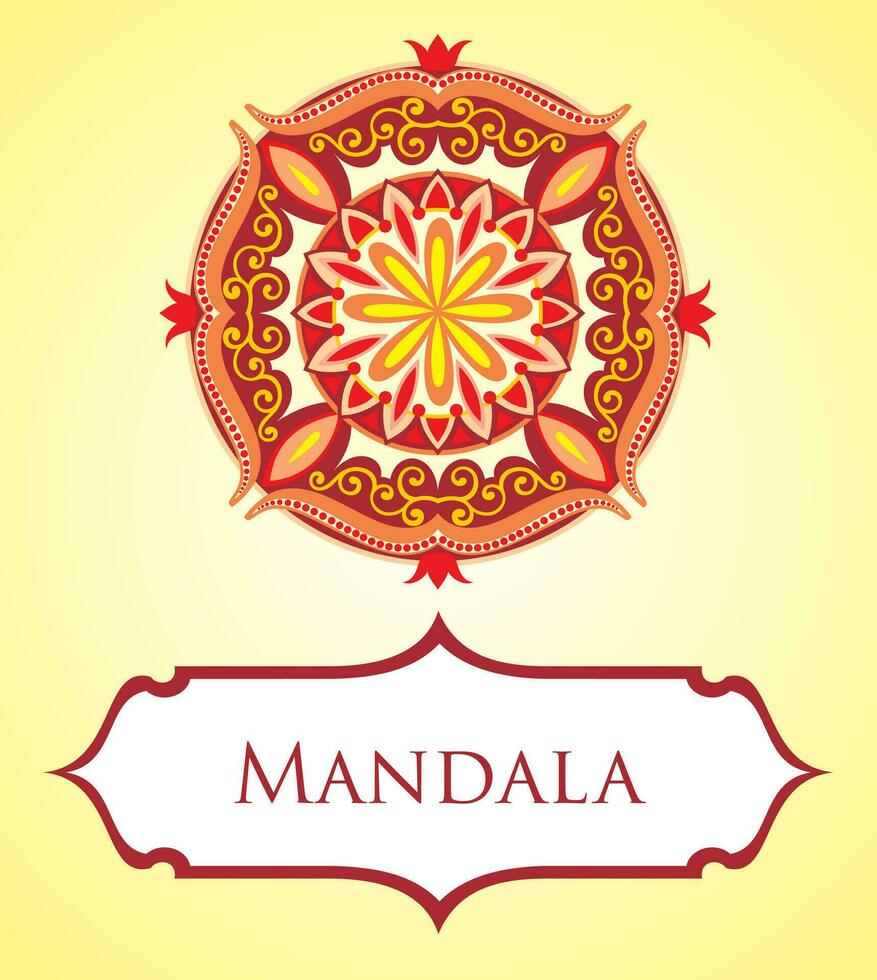 mandala. rond abstrait objets isolé sur blanc Contexte. ethnique décoratif élément vecteur
