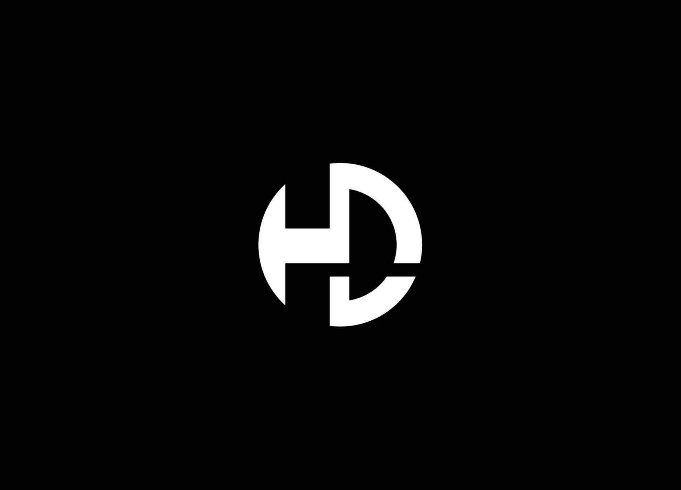 alphabet des lettres initiales monogramme logo HD. Créatif lettre HD logo conception vecteur. HD lettre logo. HD logo avec le des lettres h et ré. initiale HD logo concept, abstrait HD icône vecteur