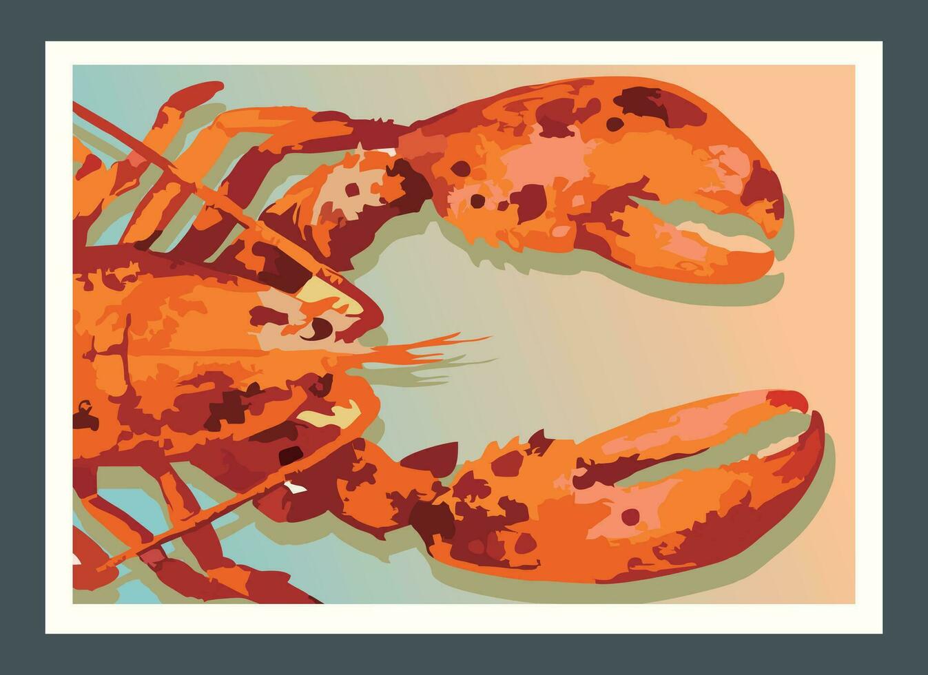 Homard La peinture conceptions, Homard illustrations, mur décorations. Accueil décoration La peinture vecteur